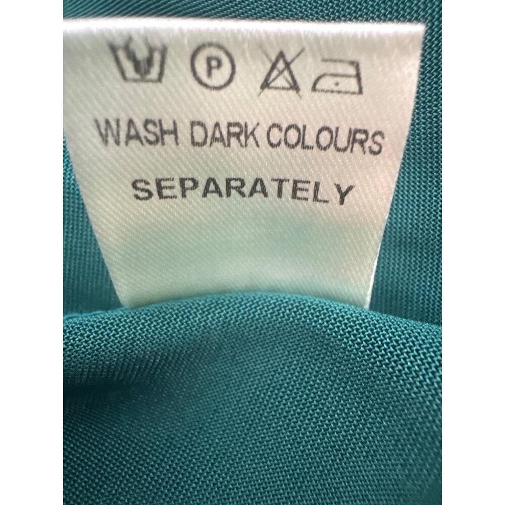 New Miss Ord Emerald Large Green Satin Halter Gown Tie & Plunging Neckline - Picture 12 of 14